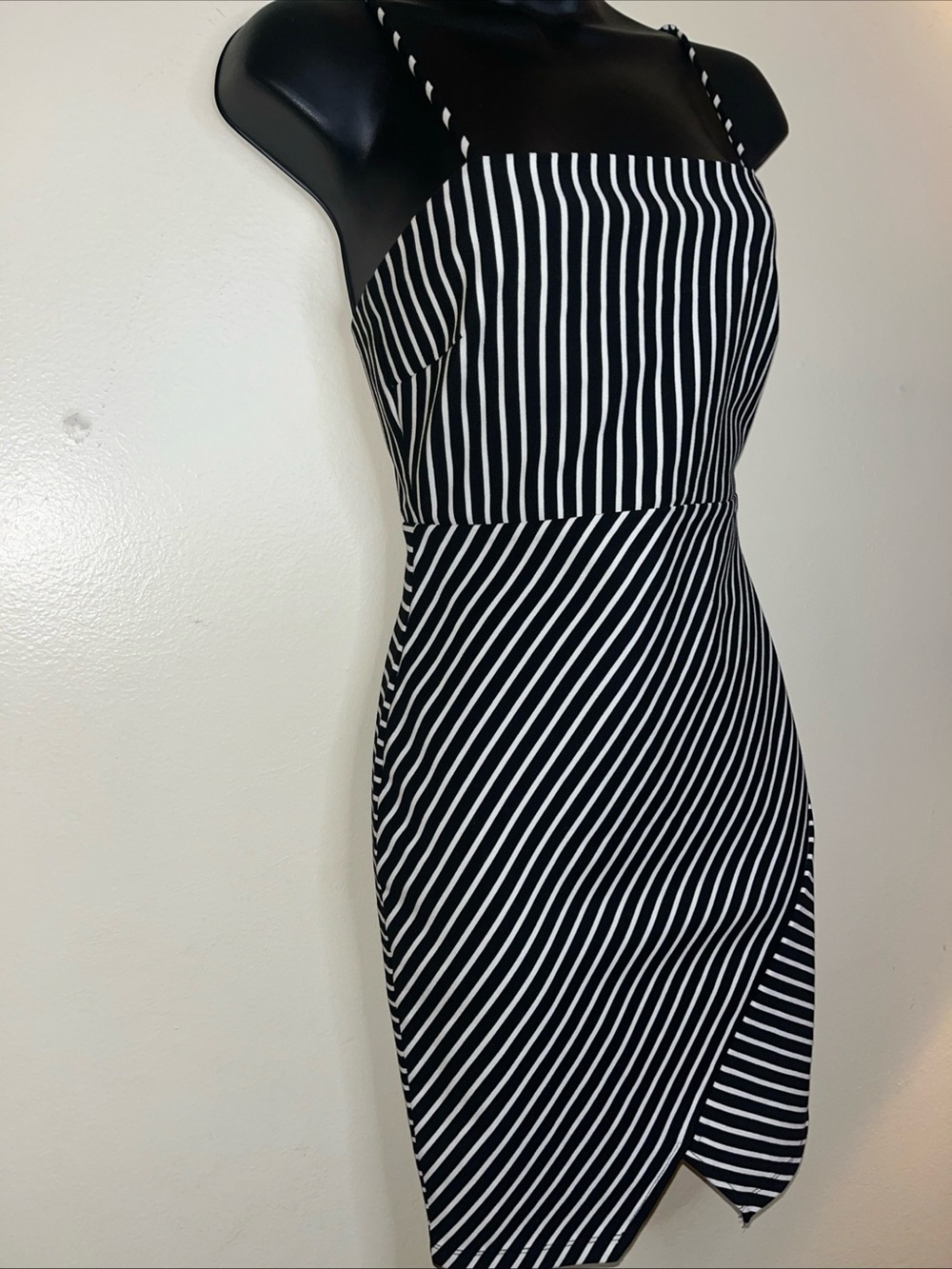 Lulu's Black & White Striped Mini Dress - Picture 2 of 9